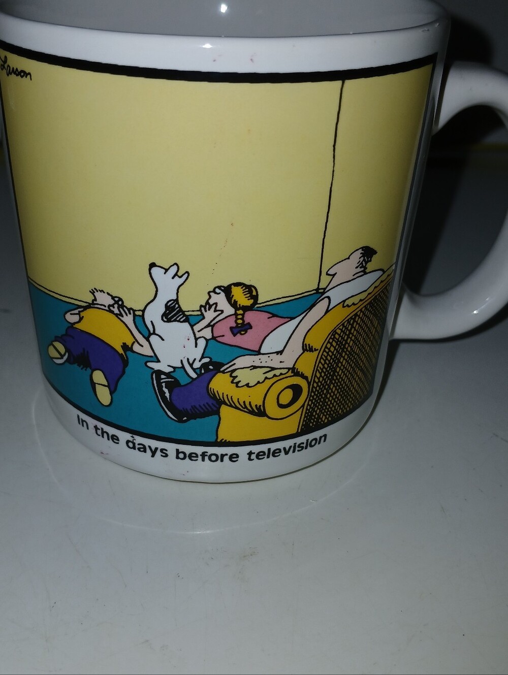 Comic Strip Yellow Accent Ceramic Mug - Classic Home Art